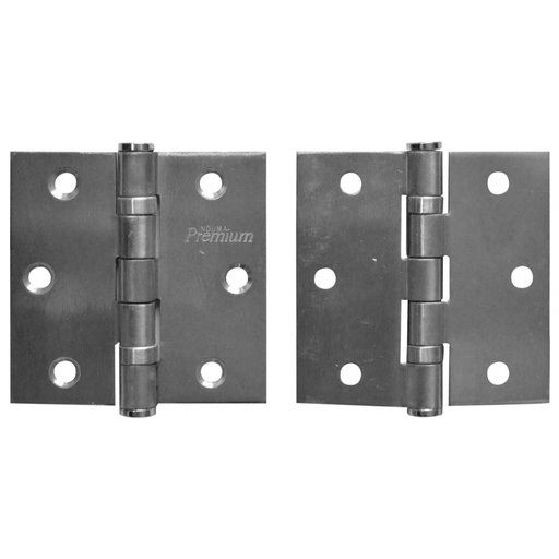 [10028] BISAGRA NUDO CABEZA PLANA ACERO INOXIDABLE INDUMA PREMIUM 3 X 3  (X PAR)(TC302-0001)