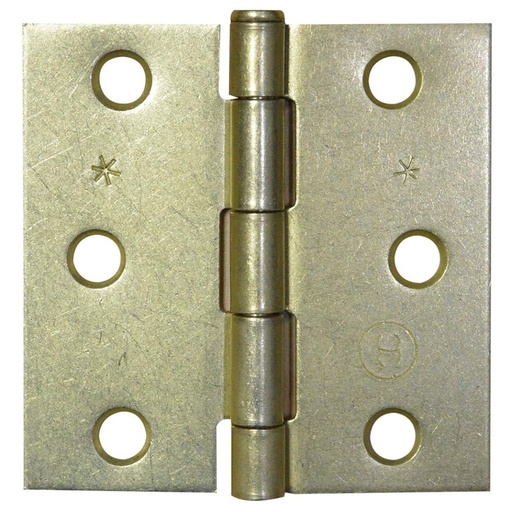 [115] BISAGRA NUDO CABEZA PLANA DORADA 3X3  X 12 PARES (PUERTA)(HT) (C-16 (T1106-0059)