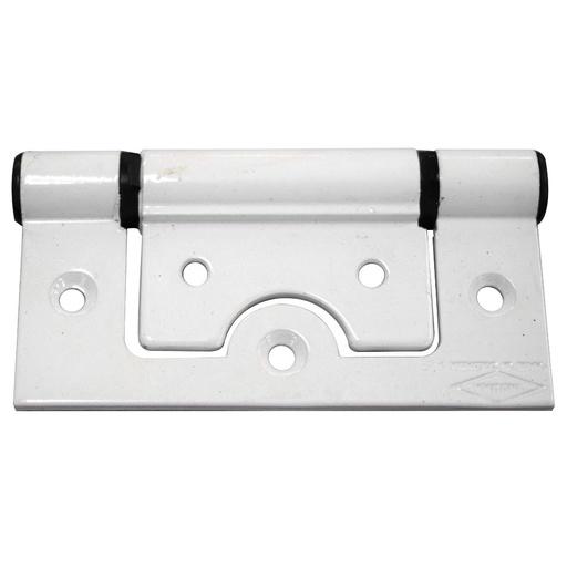 [12882] BISAGRA OMEGA ALUMINIO BLANCA INDUMA 3 (CAJITA X DOCENA)T1341-007(T1107-0095)