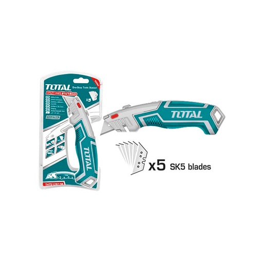[15680] BISTURI NAVAJA 180 X 45 MM INDUSTRIAL INCLUYE 5 HOJAS DE REPUESTO TOTAL (THT5116118)