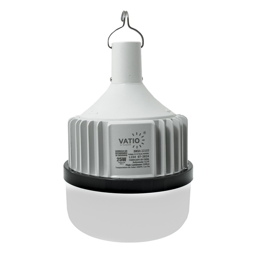 [21159] BOMBILLO LED 25W RECARGABLE DE EMERGENCIA SELECTA PUERTO (22103)
