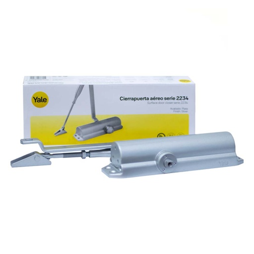 [M0008] BRAZO CIERRA PUERTA YALE 80 KG   2 (2234) PLATA (8320)