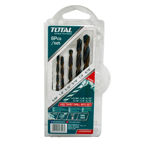 [14804] BROCA LAMINA 5/64"-5/16" BLISTER X6PZS TOTAL (UTACSD0605)