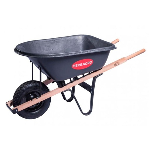 [9789B] BUGUI HERRAGRO PLATON GRIS PLASTICO 5000 (100 LITROS (LLANTA ANTI PINCHAZO 3.5 (17500007
