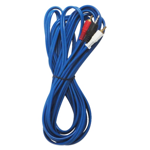 [5496] CABLE DVD 2X1 FINO  LARGO AZUL 3MTS  (HT30272)