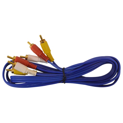 [4757] CABLE DVD 3X3  FINO AZUL 1.5 MTS (BLISTER) (HT30277)