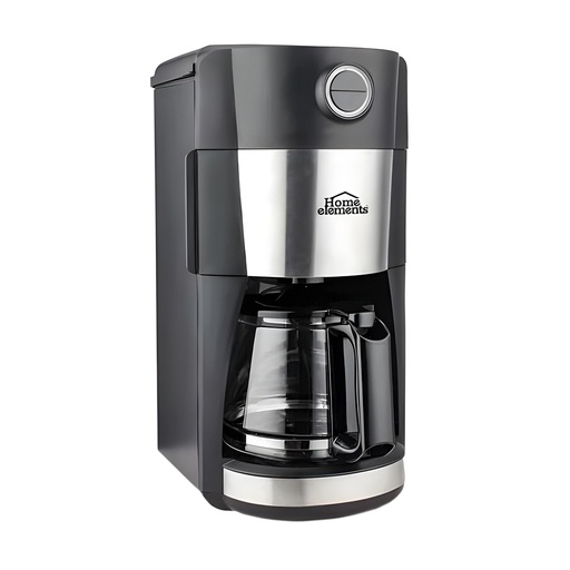 [19535] CAFETERA ELECTRICA JARRA DE VIDRIO CON MOLEDOR DE CAFE CAP 12 TAZAS