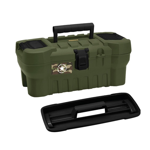 [15044] CAJA HERRAMIENTA 16 ARMY CERR PLASTICA RIMAX 44464 (12465)