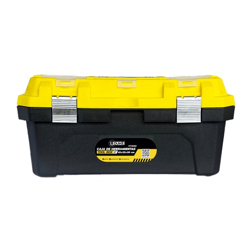 [20733] CAJA HERRAMIENTA 17" PLASTICA CIERRE METALICO (42X23X20 CM) UDUKE (HT3068)