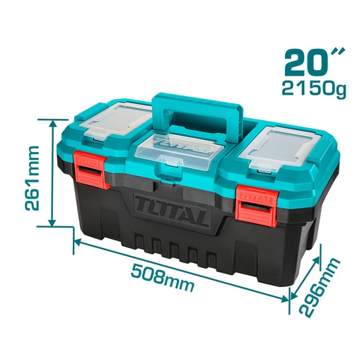 [15358] CAJA HERRAMIENTA 20 PLASTICA CIERRE PLASTICO TOTAL (TPBX0201)