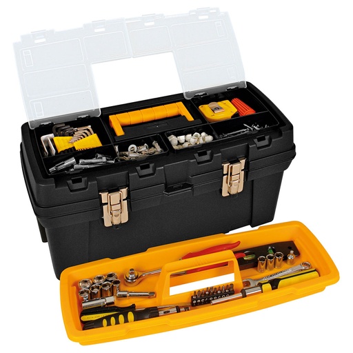 [15040] CAJA HERRAMIENTA 20 PLUS CERR METALICA NEGRA RIMAX  (6450)