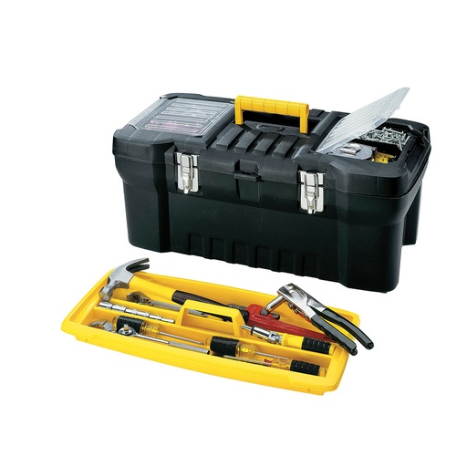 [15037] CAJA HERRAMIENTA 24 TAPA PANAL NEGRA CERR METALICA RIMAX 5238 (1695)