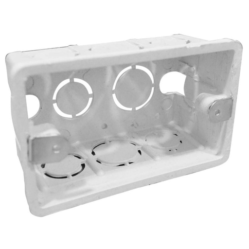 [11498] CAJA PLASTICA 2X4 BLANCA INDUMA CERTIFICADA CON INSERTO METALICO(T1202-0025)