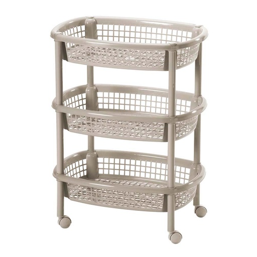 [16726] CANASTA MOVIL OVALADA TAUPE RIMAX (4581)