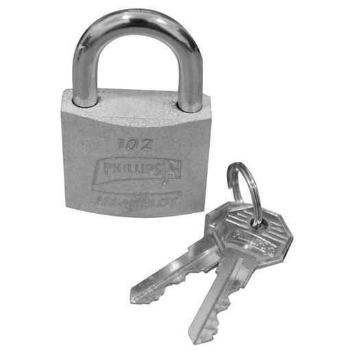[7087] CANDADO PHILLIPS CROMADO OPACO 38 (YALE-ASSA ABLOY) (8844)