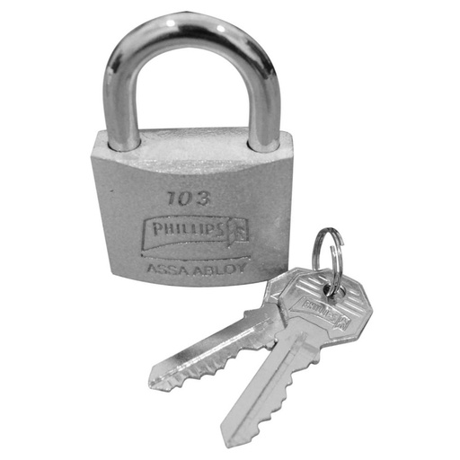 [7088] CANDADO PHILLIPS CROMADO OPACO 45 (YALE-ASSA ABLOY) (8847)