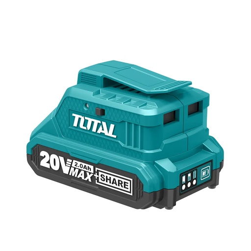 [14838] CARGADOR USB 20V PARA CELULARES Y OTROS EQUIPOS BATERIA Y CARGADOR NO INCLUIDO TOTAL (TUCLI2001)