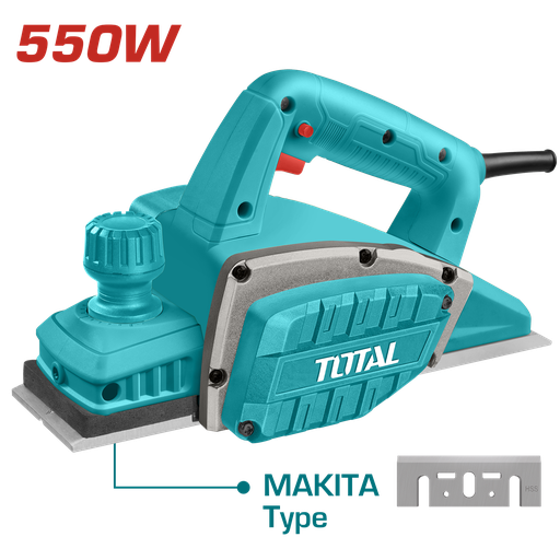 [20554] CEPILLO ELECTRICO 550W 120V INCLUYE GUIA INDUSTRIAL TOTAL (UTL5508216)