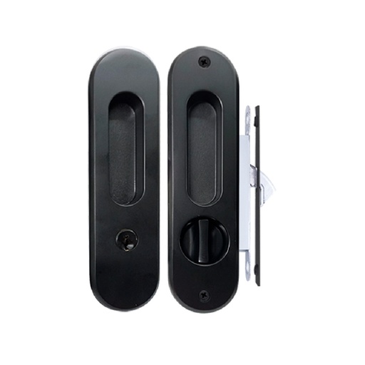 [20415] CERRADURA PARA PUERTA CORREDIZA LLAVE- PERILLA NEGRA (779302)*