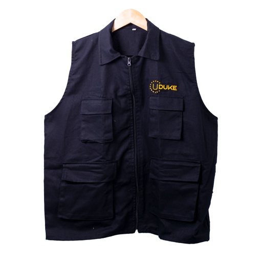 [T53] CHALECO TALLA M BORDADO CON CIERRE Y BOLSILLOS NEGRO UDUKE (19)