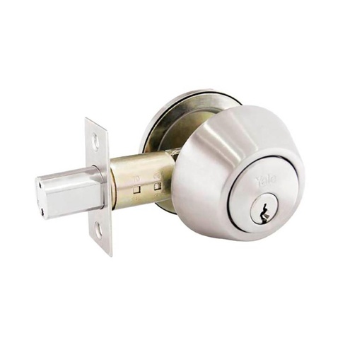 [11133] CHAPA CERROJO SEGURIDAD YALE KENT 1/4 CROMADA LLAVE LLAVE  (4100)