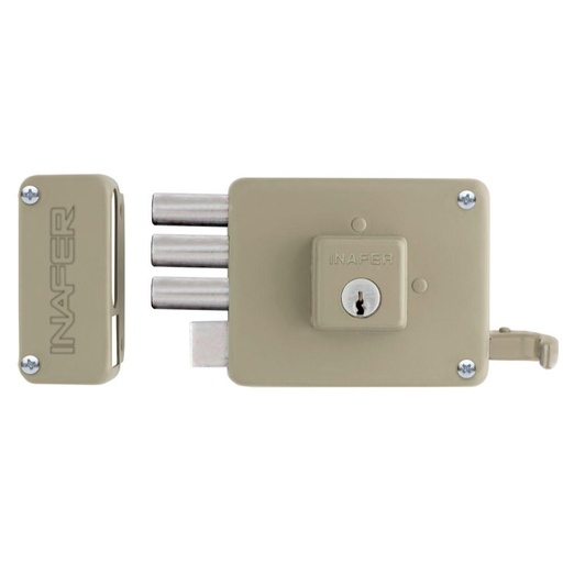 [7935] CHAPA DE S/P INAFER 3 BARRAS ANTI-TALADRO MEGA DERECHA (C333)(24MDCC0)