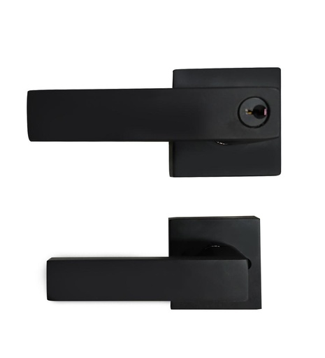 [15791] CHAPA MANIJA CUADRADA ENTRADA PRICIPAL  NEGRA GATO PESADA (736004)