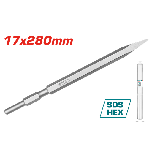 [21013] CINCEL PUNTA HEXAGONAL 17 X 280 MM SUPER TOTAL (TAC153171)