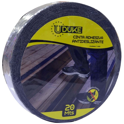 [12206] CINTA ADHESIVA ANTIDESLIZANTE 2" X 20 MTS NEGRA UDUKE (HT90184)