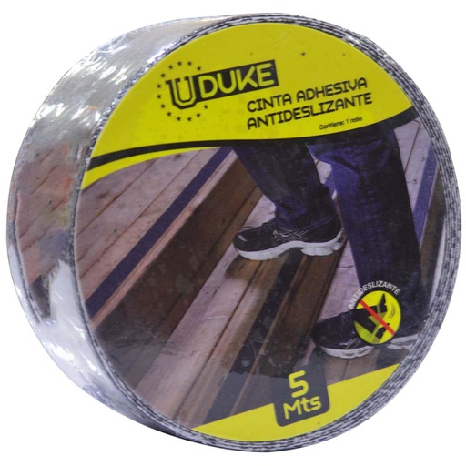 [12204] CINTA ADHESIVA ANTIDESLIZANTE 2" X 5 MTS NEGRA UDUKE (HT90182)