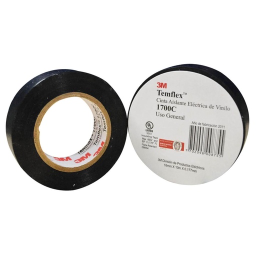 [8424] CINTA AISLANTE 3M TEMFLEX MEDIANA 9 MTS (UU010341236)