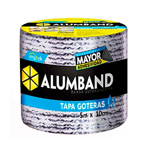 [18730] CINTA ASFALTICA TAPA GOTERAS 10 CM X 5 MTS (1.1MM) ALUMBAND (011)