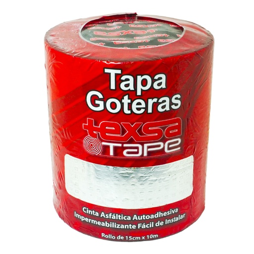 [20329] CINTA ASFALTICA TAPA GOTERAS 15 CM X 10 M ALUMINIO TEXSA TAPE