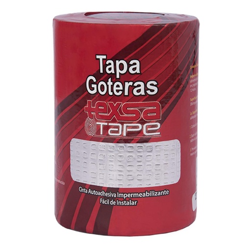 [18452] CINTA ASFALTICA TAPA GOTERAS 25 CM X 10 M ALUMINIO TEXSA TAPE