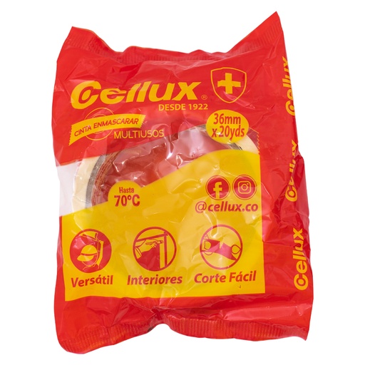 [472A] CINTA ENMASCARAR DOMESTICA CELLUX  1 1/2 20 MTS (563C)