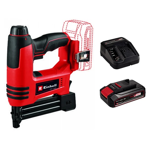 [17859] CLAVADORA + GRAPADORA INALAMBRICA 2 EN 1 EINHELL INCLUYE BATERIA 4.0AH Y CARGADOR (TE-CN 18 LI) (4257790)