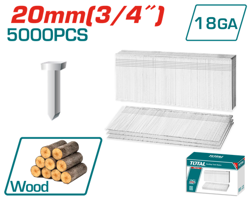 [15125] CLAVILLO 20MM PARA GRAPADORA NEUMATICA 5000PZS TOTAL (TAC918201)