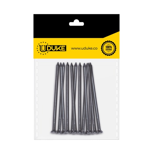 [12212K] CLAVO LISO 2 1/2" ACERO PQT X 12 UDUKE