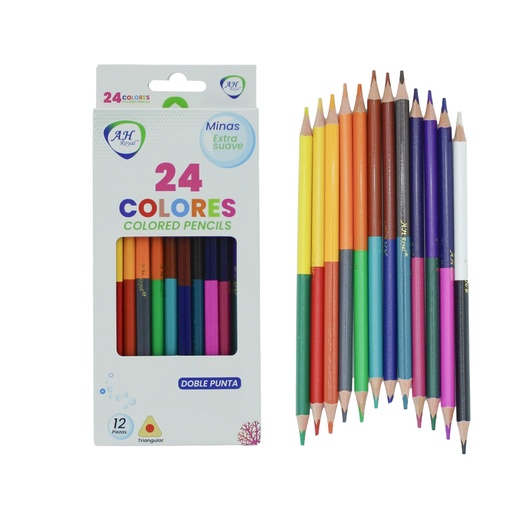 [21175] COLOR AH ROYAL X 24  DOBLE PUNTA 3MM [PAC3482]