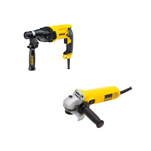 [C94] COMBO DEWALT (D25133K-B3E) TALADRO ROTOMARTILLO SDS PLUS 1 800W (D25133K-B3) + PULIDORA 4 1/2 700W DEWALT (DWE4010-B3)
