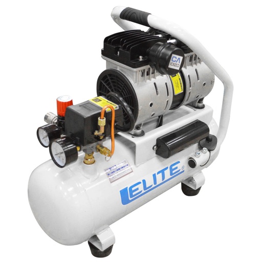 [11442] COMPRESOR ELITE 1.0 HP TANQUE 12LTS  125PSI 1800RPM  M HORIZONTAL LIBRE DE ACEITE Y SILENCIOSO 1 SALIDA(CA1012D)