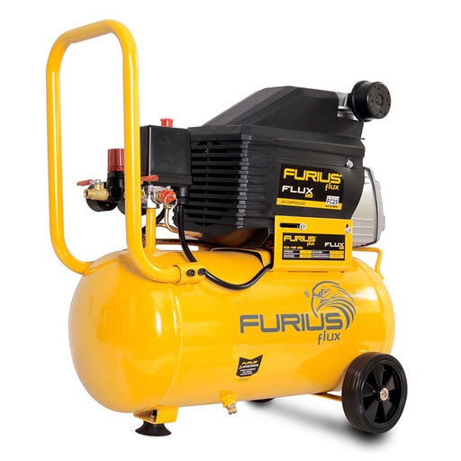 [13117] COMPRESOR FURIUS AIRE DIRECTO HORIZONTAL 25L  2.0HP 115PSI(FC25)