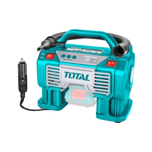 [14763] COMPRESOR MINI INALAMBRICO 20V 160PSI AUTOMATICO PARA CARRO BATERIA Y CARGADOR NO INCLUIDO TOTAL (TACLI2002)