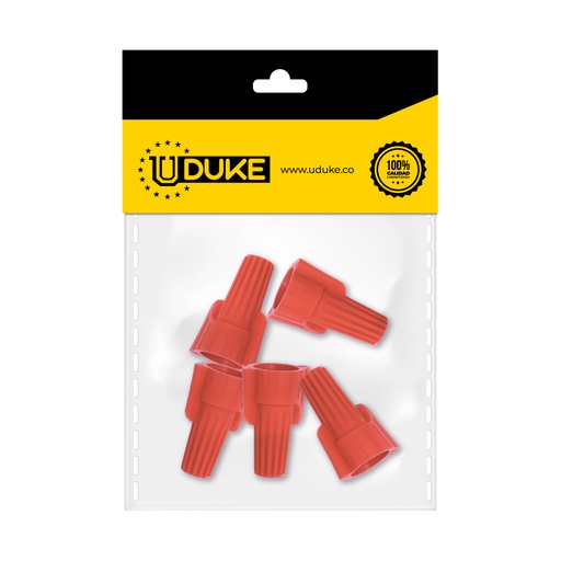 [13899K] CONECTOR PARA CABLE DE COBRE ROJO PQT X 5 UDUKE