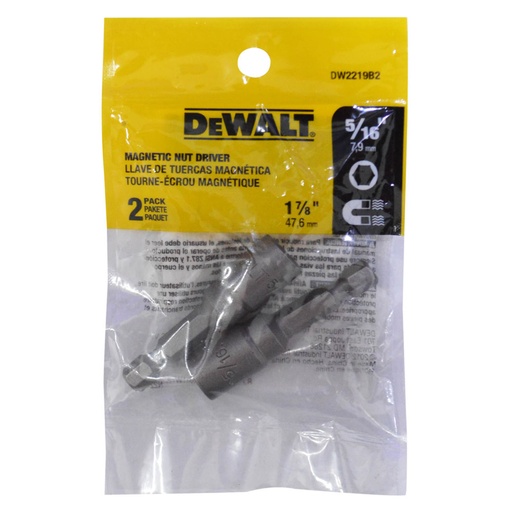 [10188] COPA TORNILLO IMANTADA X 2 DEWALT 5/16 (JUEGO (DW2219B2)