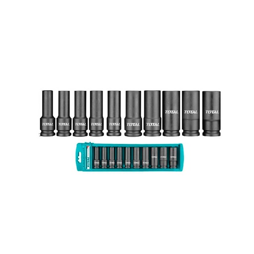 [15282] COPAS DE IMPACTO 1/2" INDUSTRIAL LARGA 78 MM JUEGO X 10PZS 10 - 24 MM TOTAL (THKISD12102L)