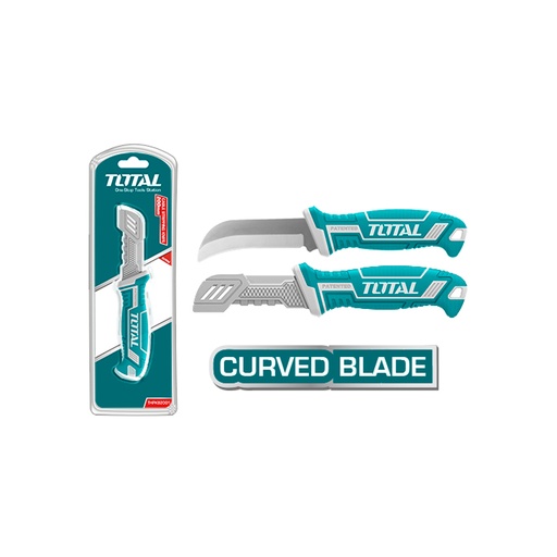 [15666] CUCHILLO PELACABLE 200 MM CURVO ACERO INOXIDABLE TOTAL (THT51882)