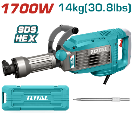 [20385] DEMOLEDOR SDS HEX 1700W  50 JULES 14KG SUPER TOTAL (UTH217068)