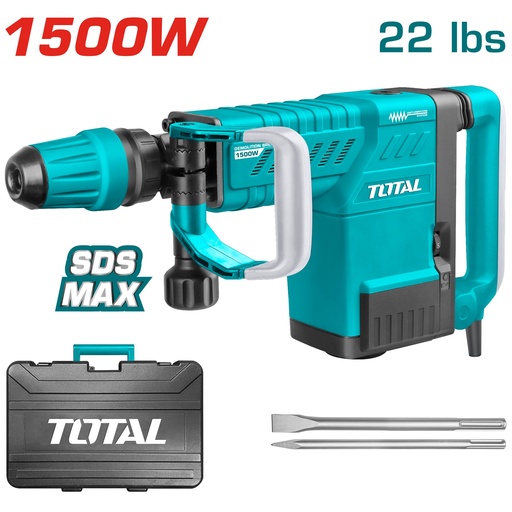 [18745] DEMOLEDOR SDS MAX 1500W 25JOULES CAJA PLASTICA INDUSTRIAL TOTAL (UTH215002)