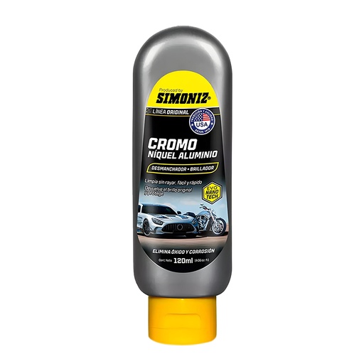 [20621] DESMANCHADOR CROMO BRILLADOR 120ML SIMONIZ (209485)